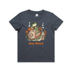 Stay Weird, Guitar Playing Frog On A Snail Kid's AS Colour T-shirt Petrol blue Kids Youth T-shirt animal Music Printed In Australia