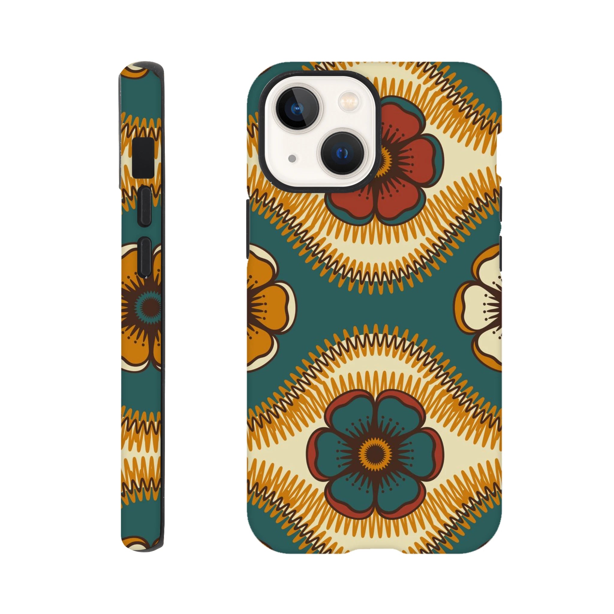 Vintage Floral - Apple iPhone Tough case iPhone 13 Mini iPhone Tough Case Globally Fulfilled Retro
