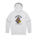 I'm Saxy And I Know It, Hippo Saxophone Player - Mens Hoodie White Marle Mens Hoodie animal Music Printed In Australia
