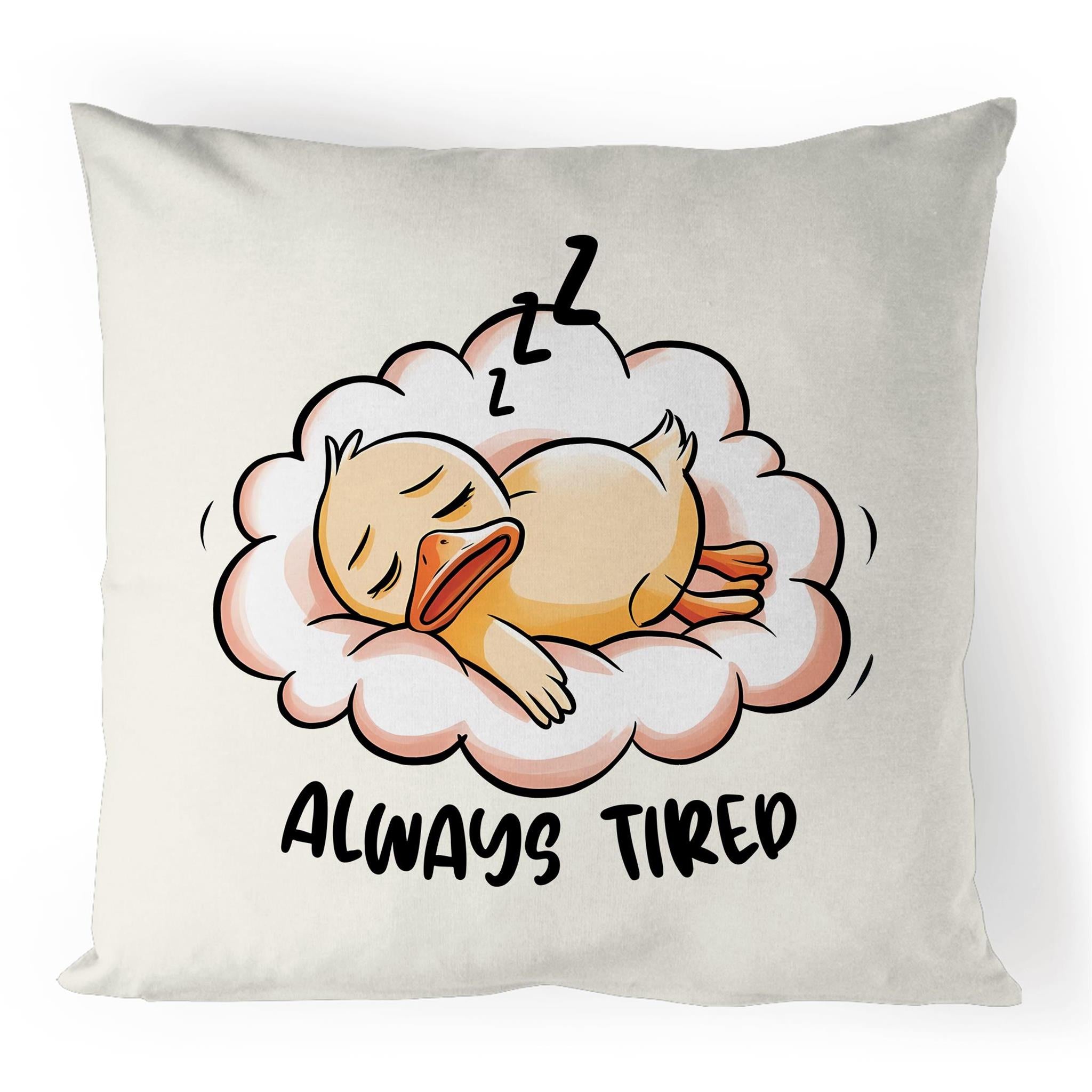 Always Tired, Duck - 100% Linen Cushion Cover Default Title Linen Cushion Covers animal Printed In Australia