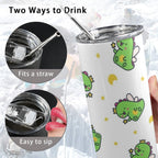 Dinosaur Fairy - 20oz Tall Skinny Tumbler with Lid and Straw