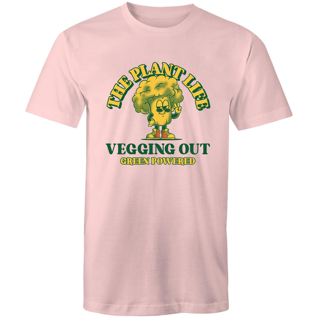 The Plant Life, Vegetarian - Mens T-Shirt Pink Mens T-shirt Plants Printed In Australia