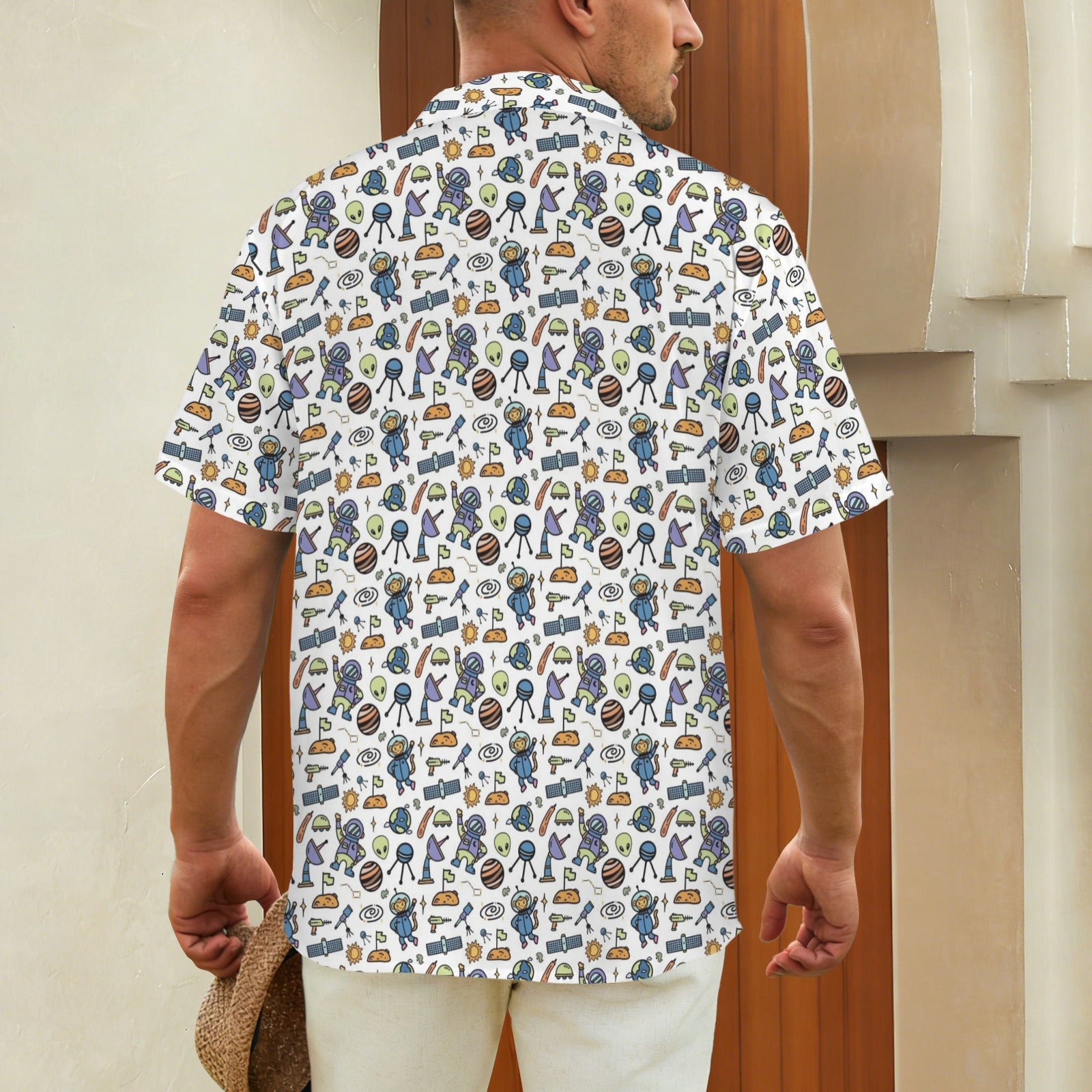 All About Space - Men's Short Sleeve Hawaiian Shirt Men's Hawaiian Shirt (New) Printed Offshore Space