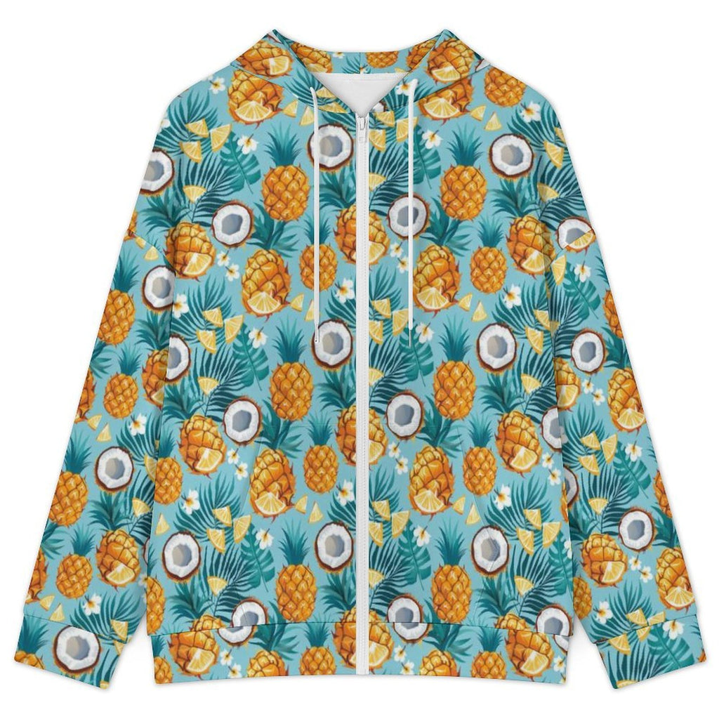 Pineapple Coconut Women's Full-Zip Hoodie