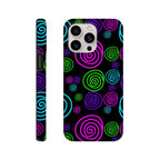 Bright Spirals - Apple iPhone Tough case iPhone 15 Pro Max iPhone Tough Case Globally Fulfilled