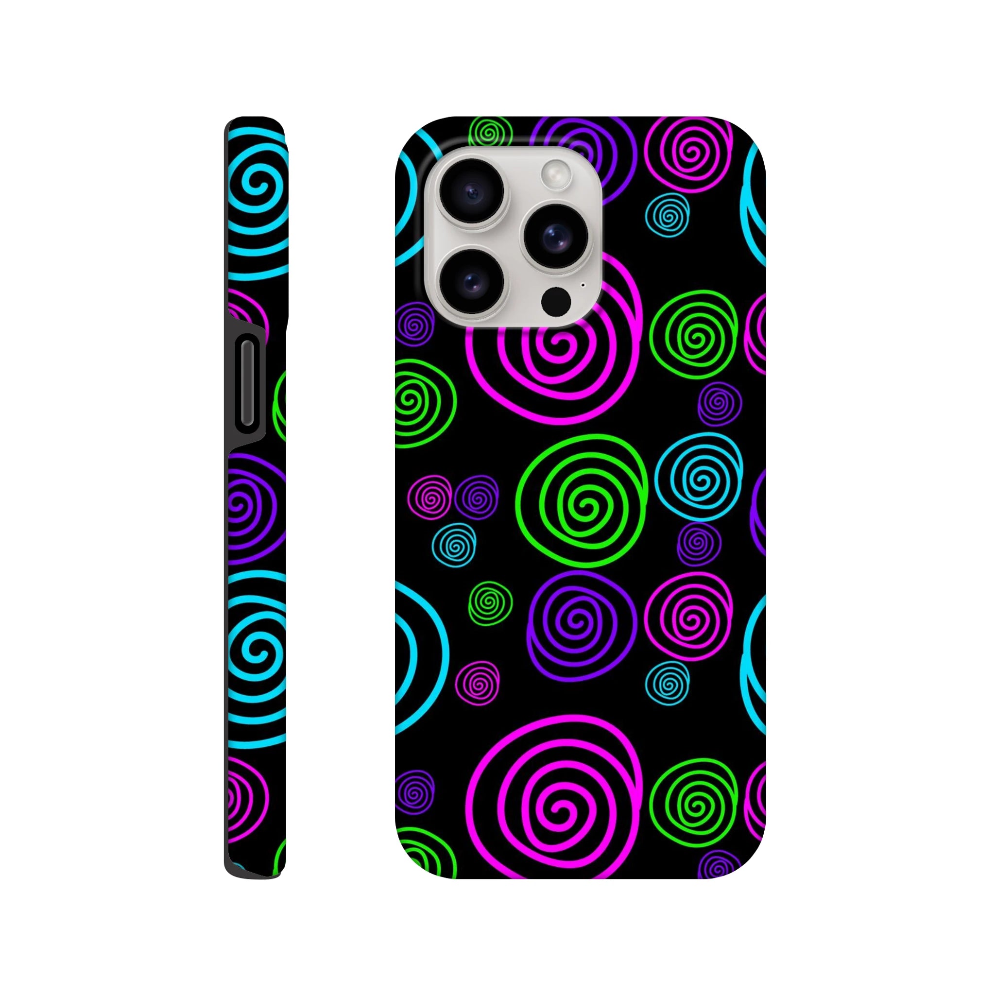 Bright Spirals - Apple iPhone Tough case iPhone 15 Pro Max iPhone Tough Case Globally Fulfilled