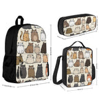 Lots Of Cats - Three Piece Backpack Set