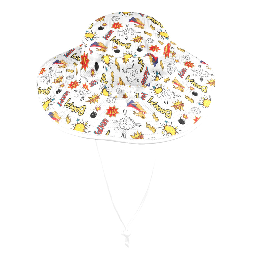 Super Dog Wide Brim Bucket Hat Wide Brim Bucket Hat animal comic Printed Offshore