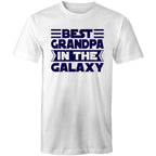 Best Grandpa In The Galaxy - Mens T-Shirt White Mens T-shirt Dad Printed In Australia