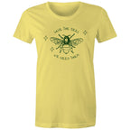 Save The Bees - Womens T-shirt Yellow Womens T-shirt animal Printed In Australia