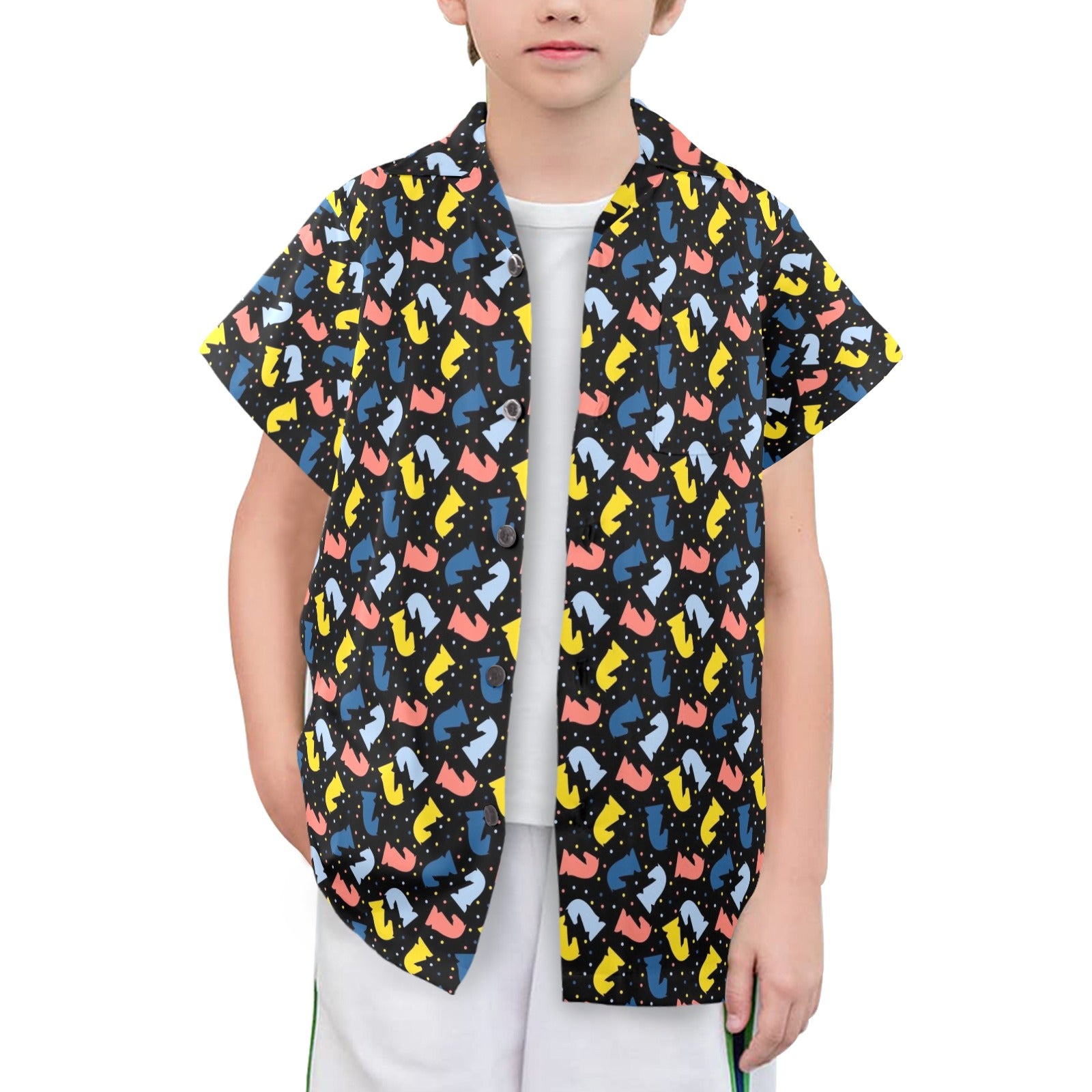 Colourful Chess Senior Kids Hawaiian Shirt
