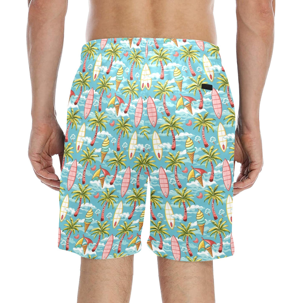 Summer Surf Men's Mid-Length Beach Shorts Men's Mid-Length Beach Shorts Printed Offshore Surf
