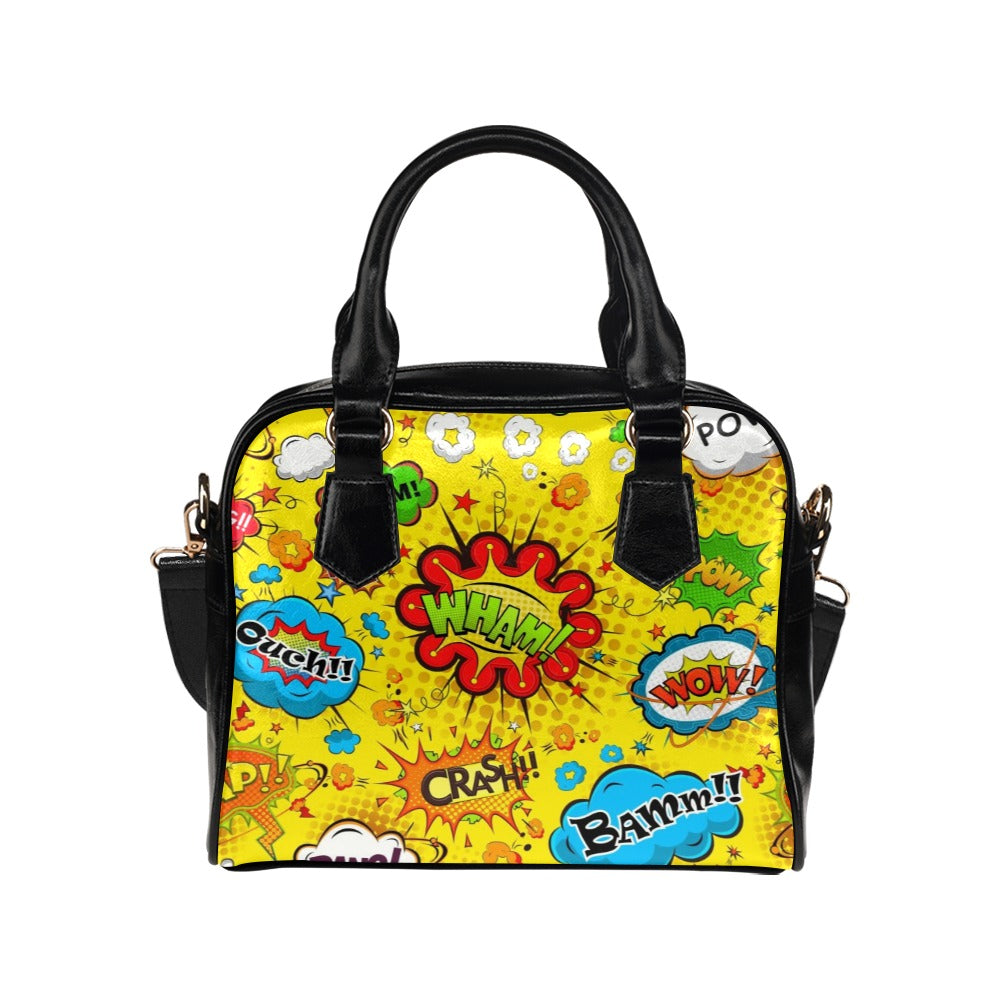 Comic Book Yellow - Shoulder Handbag (Model 1634) One size Shoulder Handbags (1634)