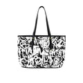 Graffiti PU Leather Tote Bag Large One Size Leather Tote Bag-Large Printed Offshore