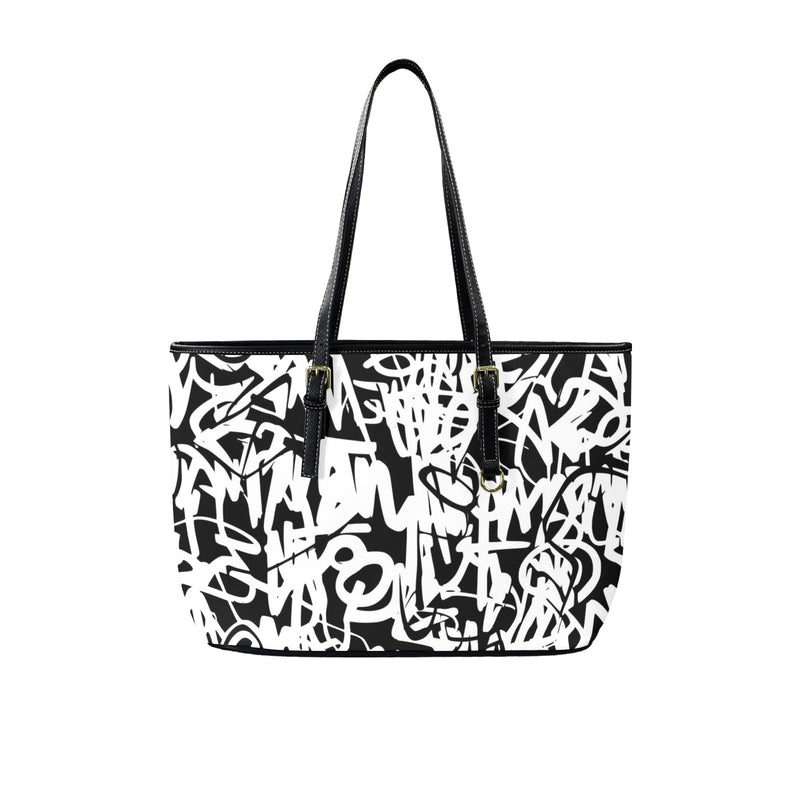 Graffiti - PU Leather Tote Bag - Large One Size Leather Tote Bag-Large Printed Offshore