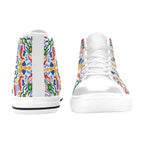 Bright Burst - Men's High Top Canvas Shoes