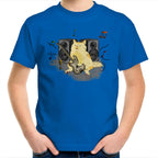 Cat Bass Player - Kids Youth T-Shirt Bright Royal Kids Youth T-shirt animal Music Printed In Australia