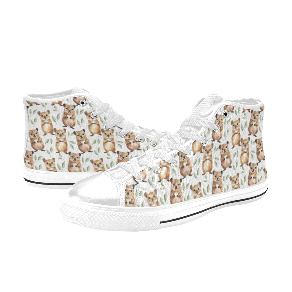 Quokkas Men's High Top Canvas Shoes Men's Classic High Top Canvas Shoes animal Australia Printed Offshore