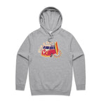 Drive And Surf - Mens Hoodie Grey Marle Mens Hoodie Printed In Australia Surf
