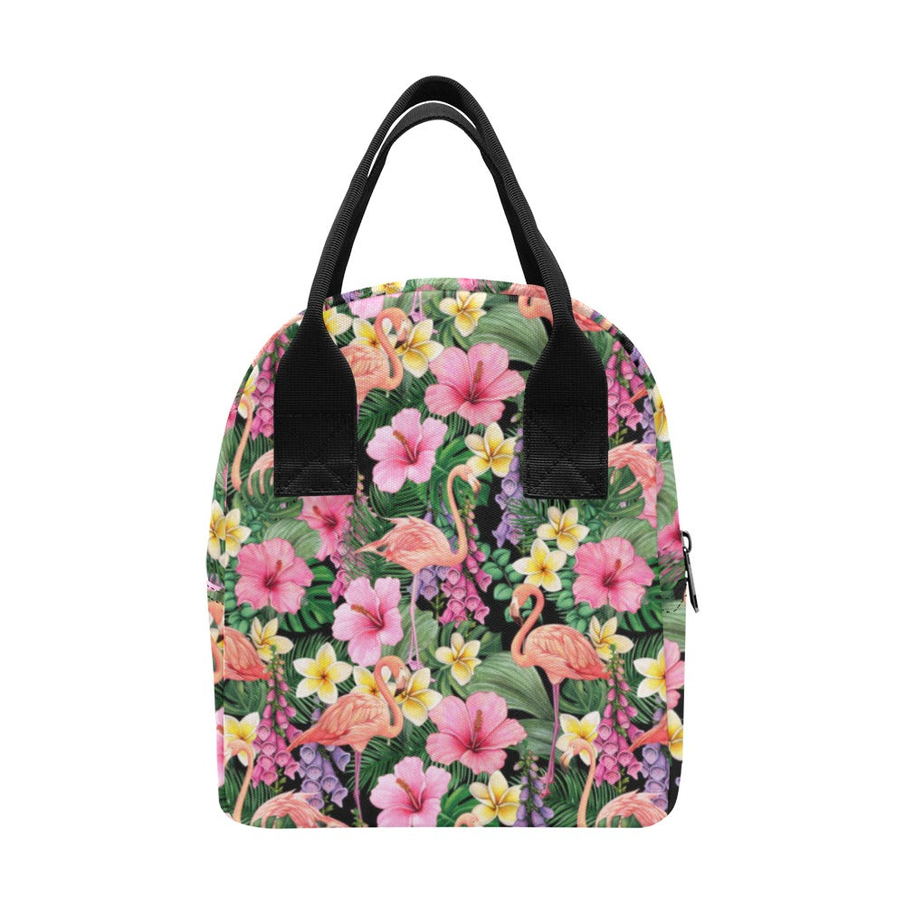 Flamingo Jungle - Zipper Lunch Bag Zipper Lunch Bag Printed Offshore