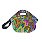 Bright Abstract - Neoprene Lunch Bag Neoprene Lunch Bag Printed Offshore