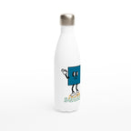 I'm A Total Square - White 17oz Stainless Steel Water Bottle White Water Bottle Globally Fulfilled Maths Science