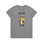 Bird Nerd 2 Women's AS Colour T-shirt Grey Marle Womens T-shirt animal Birds Printed In Australia