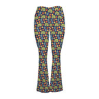 Hippie Caravan High Waist Crossover Tummy Control Flare Leggings High Waist Flare Leggings Printed Offshore Retro
