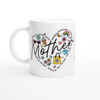 Personalised - Mother Heart Mug - 11oz Ceramic Mug Personalised 11oz Mug customise Globally Fulfilled Mum personalise
