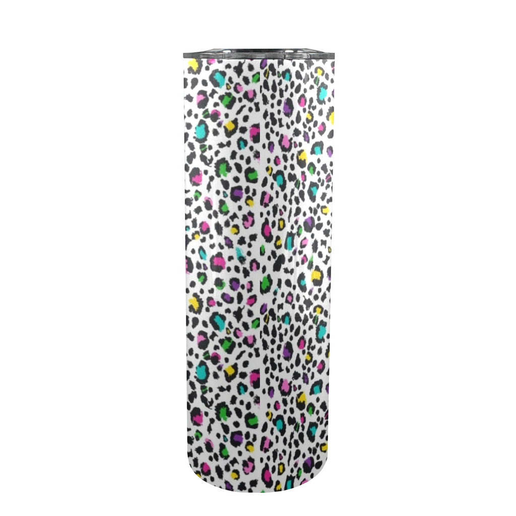 Animal Print In Colour - 20oz Tall Skinny Tumbler with Lid and Straw