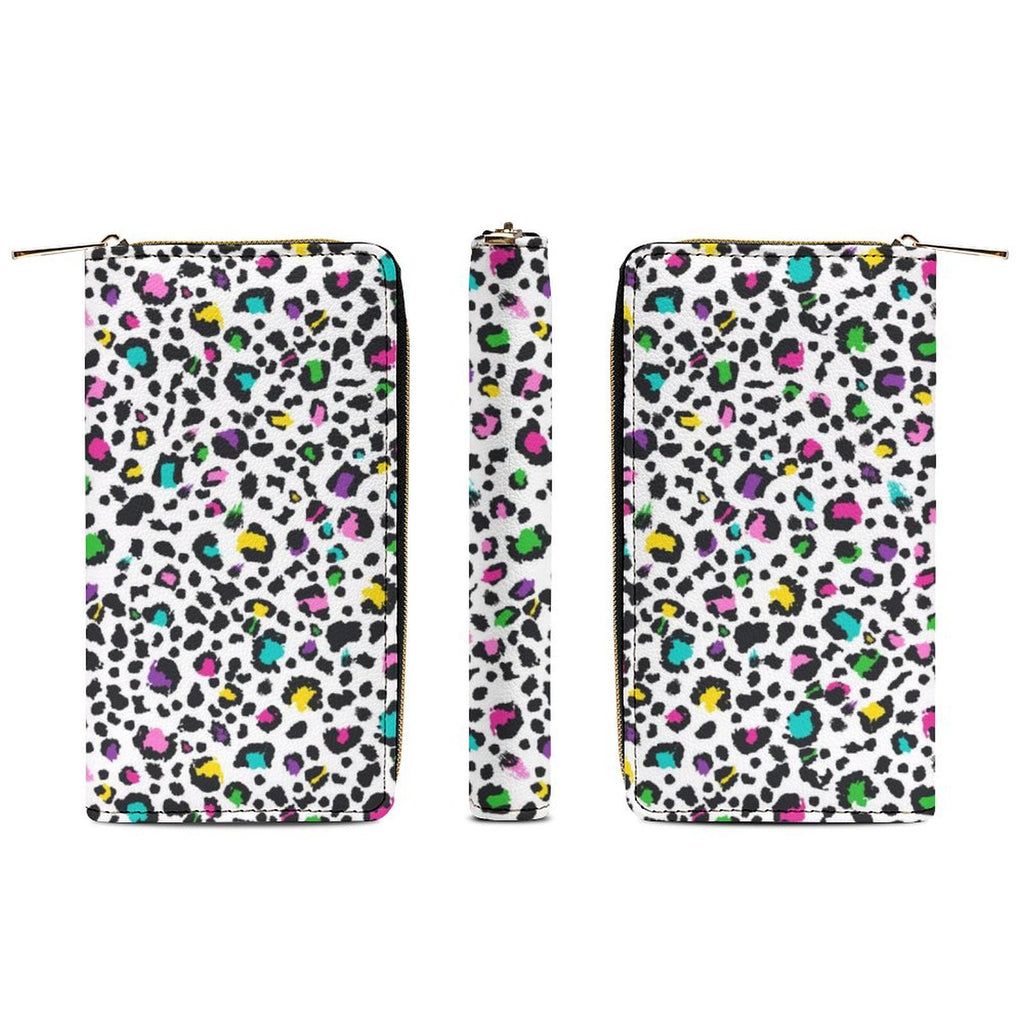 Leopard Print In Colour -  PU Leather Wallet