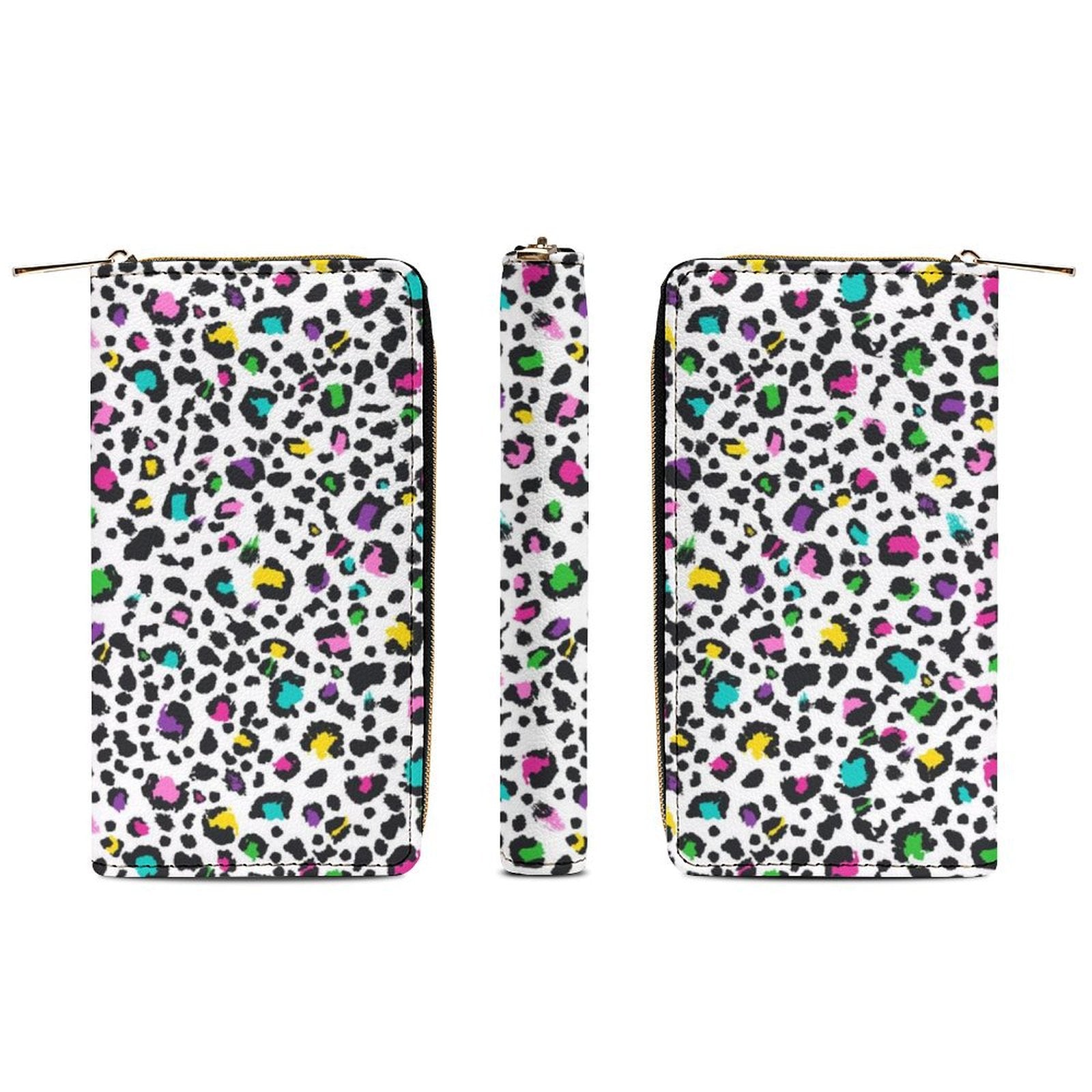 Leopard Print In Colour -  PU Leather Wallet