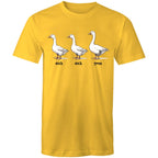 Duck Duck Goose - Mens T-Shirt Yellow Mens T-shirt animal Games Printed In Australia