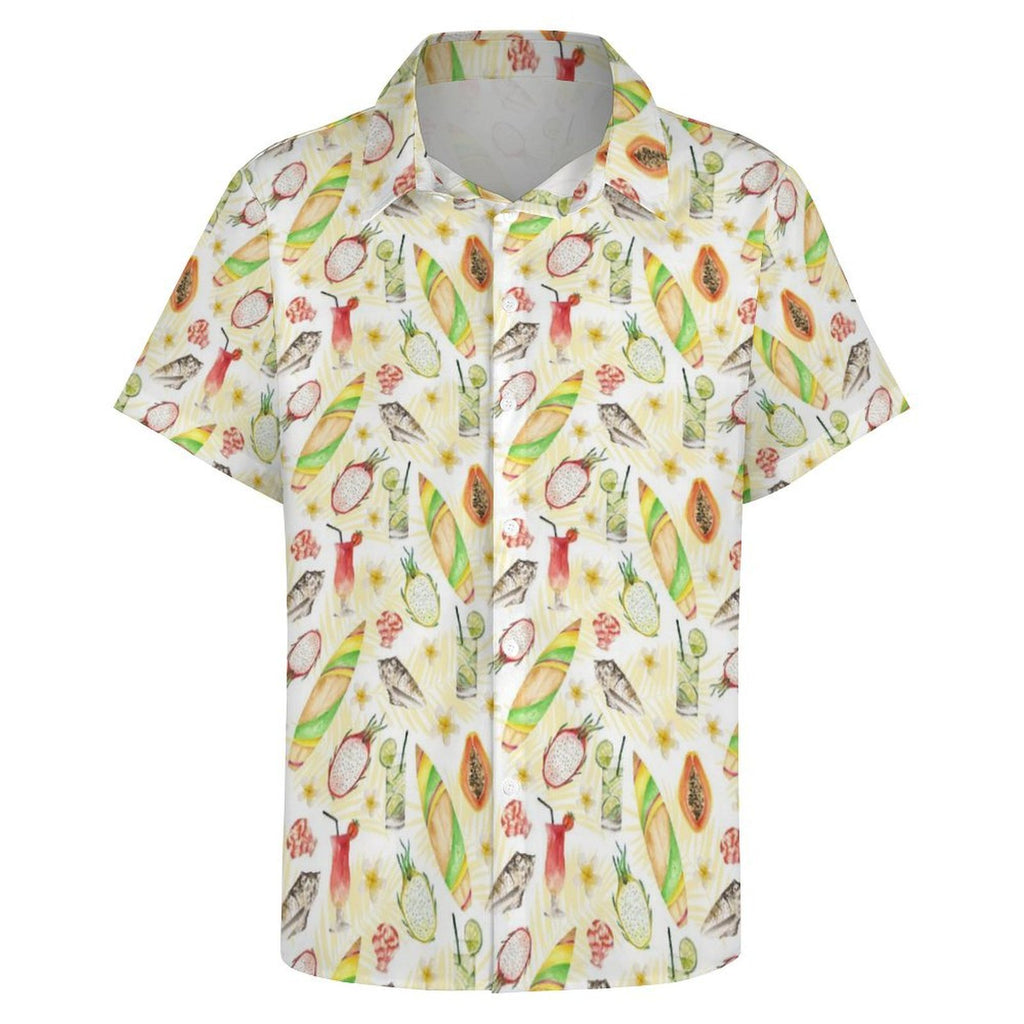 Tropical Surf Women's Collared Pocketless Short Sleeve Shirt