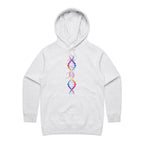 DNA - Womens Hoodie White Marle Womens Hoodie Printed In Australia Science