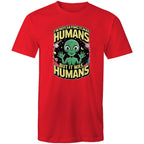 Alien, I'm Not Saying It Was Humans - Mens T-Shirt Red Mens T-shirt Printed In Australia Sci Fi