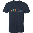 Chess - Mens T-Shirt Navy Mens T-shirt Chess Games Printed In Australia