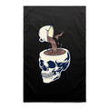Coffee Skull - AS Colour Tea Towel Black One Size Tea Towel Coffee Printed In Australia