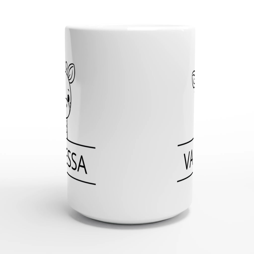 Personalise - Giraffe Name - White 15oz Ceramic Mug Personalised 15oz Mug animal customise Globally Fulfilled Name personalise