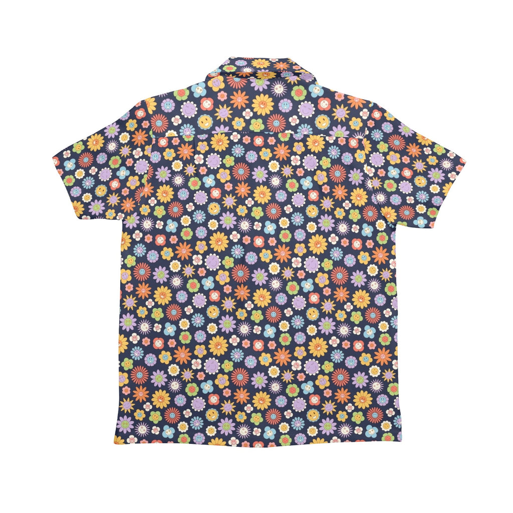 Groovy Flowers Senior Kids Hawaiian Shirt