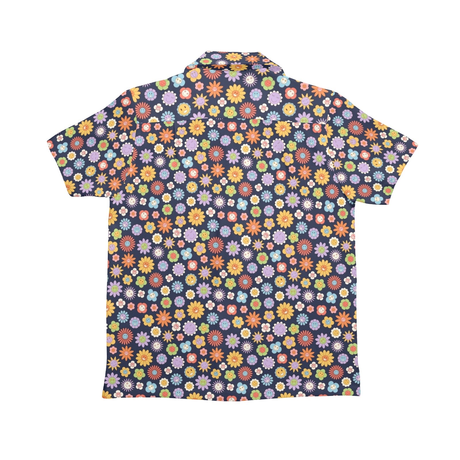 Groovy Flowers Senior Kids Hawaiian Shirt