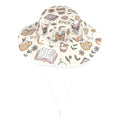 Books And Coffee - Wide Brim Bucket Hat Wide Brim Bucket Hat Coffee Printed Offshore Reading