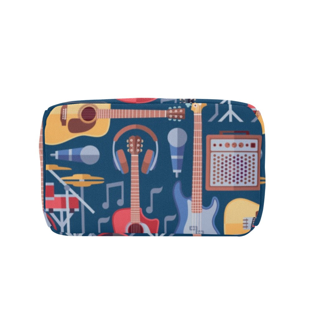 Music Instruments Blue - Zipper Lunch Bag Zipper Lunch Bag Printed Offshore