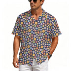 Groovy Flowers Men's Crinkle Hawaiian Shirt