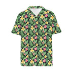 Frangipani Men's Short Sleeve Hawaiian Shirt Men's Hawaiian Shirt (New) Plants Printed Offshore