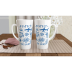 Respect The Locals, Sea Life - White Latte 17oz Ceramic Mug Latte Mug animal Globally Fulfilled Ocean