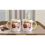 Personalised - You're The Brownie To My Ice Cream, Valentine - White 11oz Ceramic Mug with Colour Inside Personalised 11oz Mug