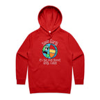 Save Earth, It's The Only Planet With Cake - Womens Hoodie Red Womens 2XL Womens Hoodie Environment Food Printed In Australia