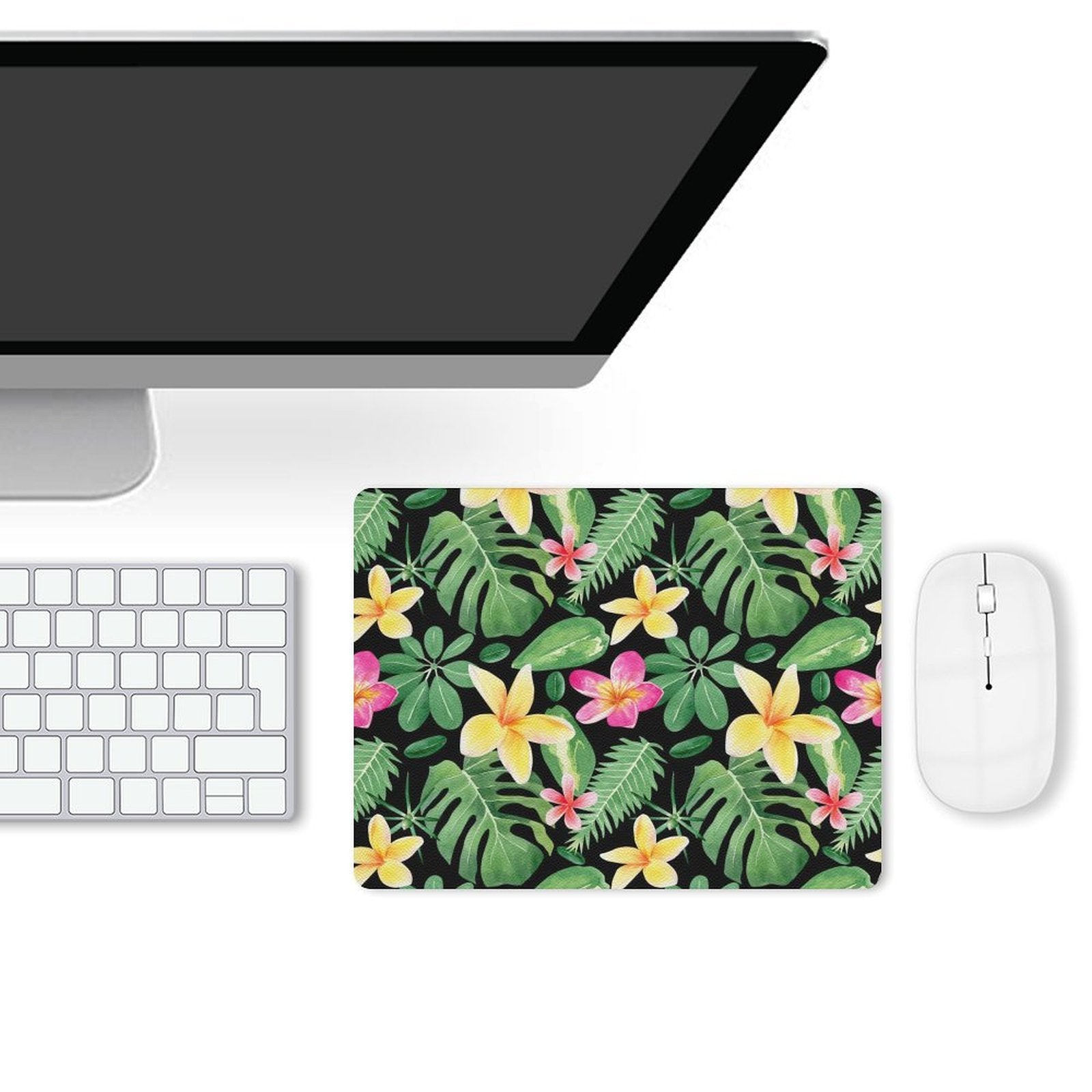 Frangipani Leather Mouse Pad Leather Mouse Pad Plants Printed Offshore
