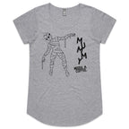 Mummy Needs A Coffee - Womens Scoop Neck T-Shirt Grey Marle Womens Scoop Neck T-shirt Coffee Mum Printed In Australia